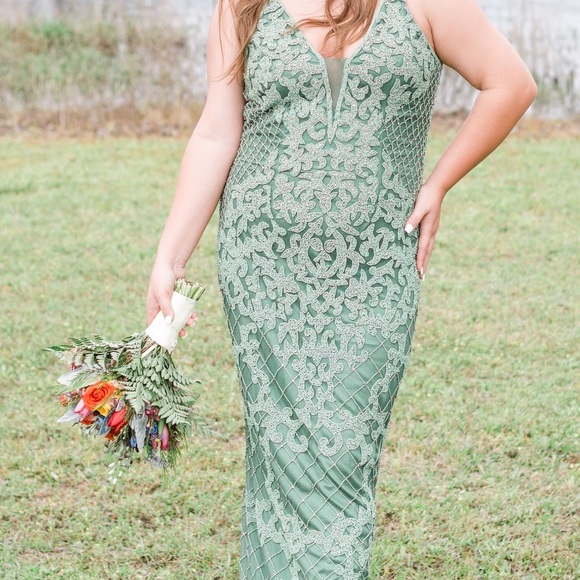 Size 14 Green Primavera Dress - Picture 3 of 6